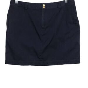 Lauren Ralph Lauren LRL Barbados French Navy Blue Twill Nautical Mini Skirt 16